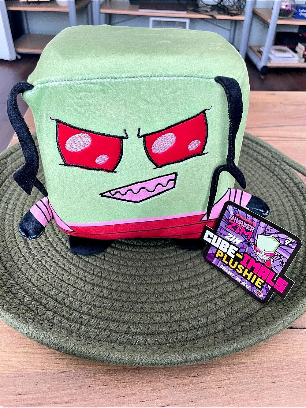 WazWorld Cube Plushie Green Bag NWT